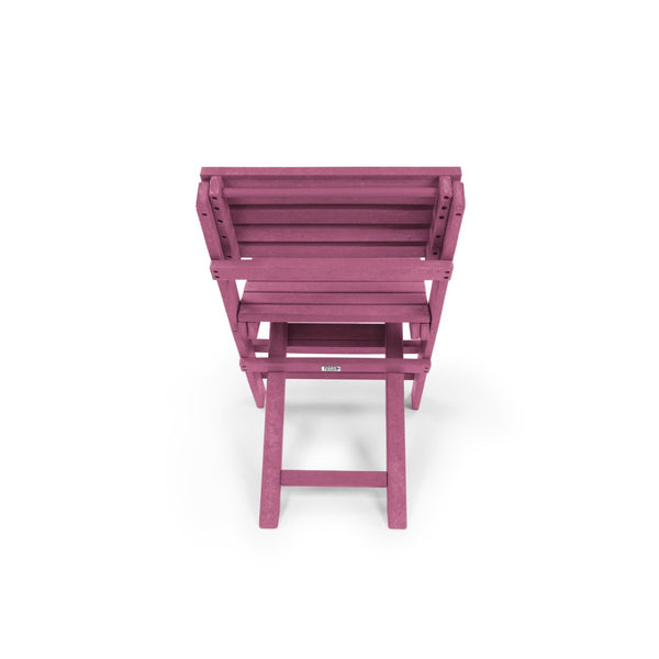 English Elm Coastal Bay Recycled Hdpe Folding Bistro Chair for Patio and Balcony Use Burgundy B2745P409665