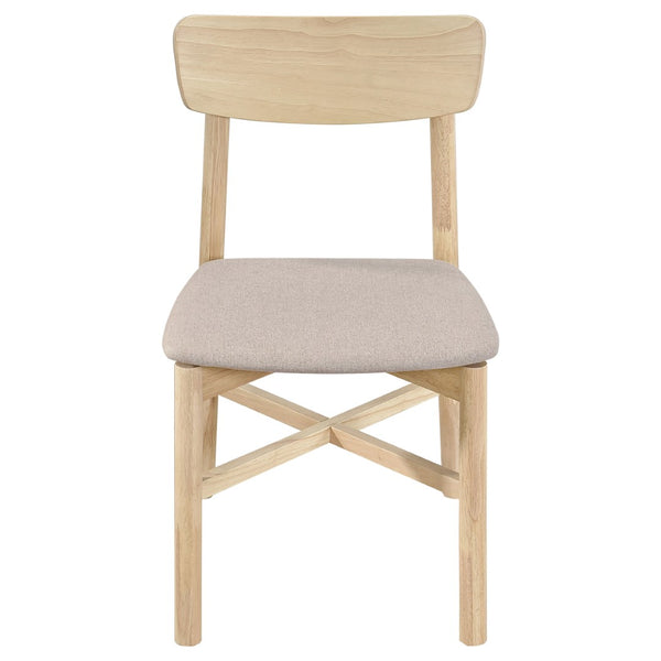 English Elm Perkins Rectangular Dining Set with Embossed Detail and Upholstered Chairs for Four White Washed B062S01626