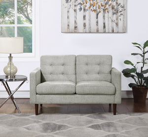 OSP Home Furnishings Grayburn Mid-Century Loveseat Smoke