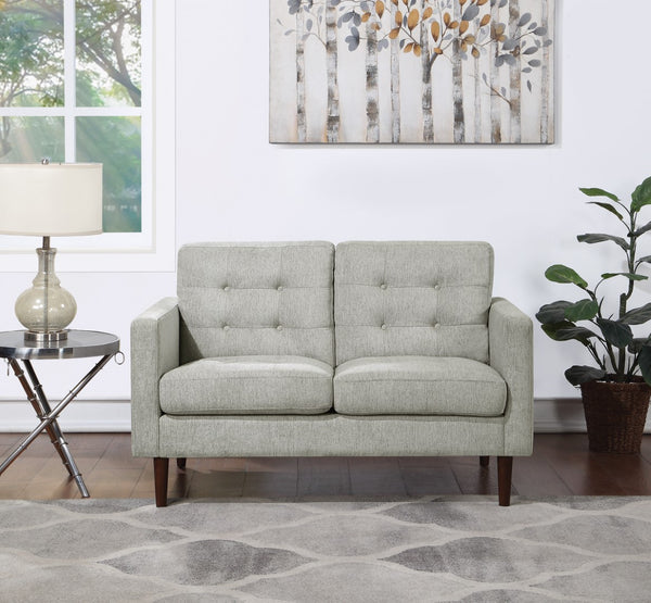 OSP Home Furnishings Grayburn Mid-Century Loveseat Smoke