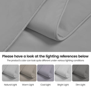 English Elm 1-piece Queen Cooling Comforter Nylon Spandex Shell Wave Quilted Breathable Lightweight Fill Gray B035P408408