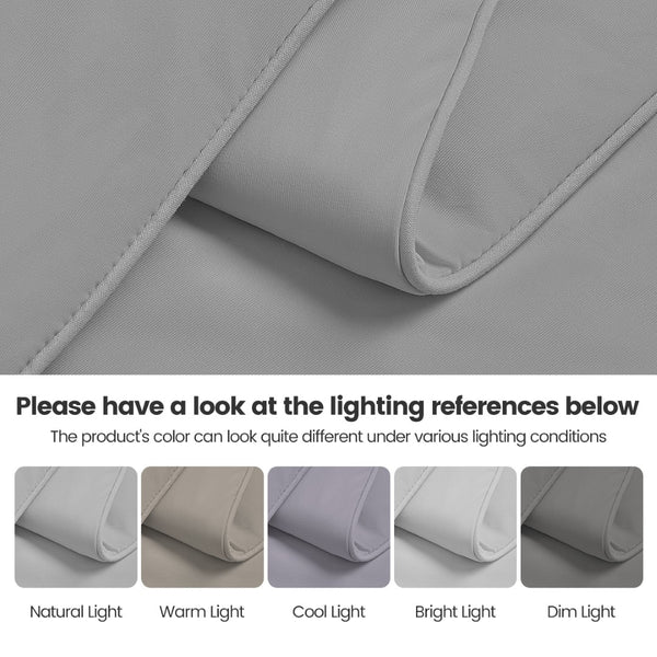 English Elm 1-piece Queen Cooling Comforter Nylon Spandex Shell Wave Quilted Breathable Lightweight Fill Gray B035P408408