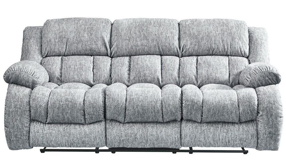 English Elm STONIC Grey Reclining Sofa and Loveseat Set — Plush Polyester Fabric, Oversized Arms, Manual Recline, Chaise Comfort B201S00146