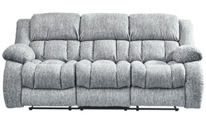 English Elm STONIC Grey Reclining Sofa and Loveseat Set — Plush Polyester Fabric, Oversized Arms, Manual Recline, Chaise Comfort B201S00146