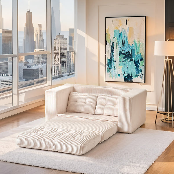 English Elm Loveseat Sofa Bed With Memory Foam & Durable Steel Frame - Stylish 2-In-1 Design For Small Spaces W2959P379141