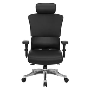OSP Home Furnishings 639 Series Ergonomic Manager Chair with Lumbar Support and 4-way Adjustable Armrests 639-P76C4-R107