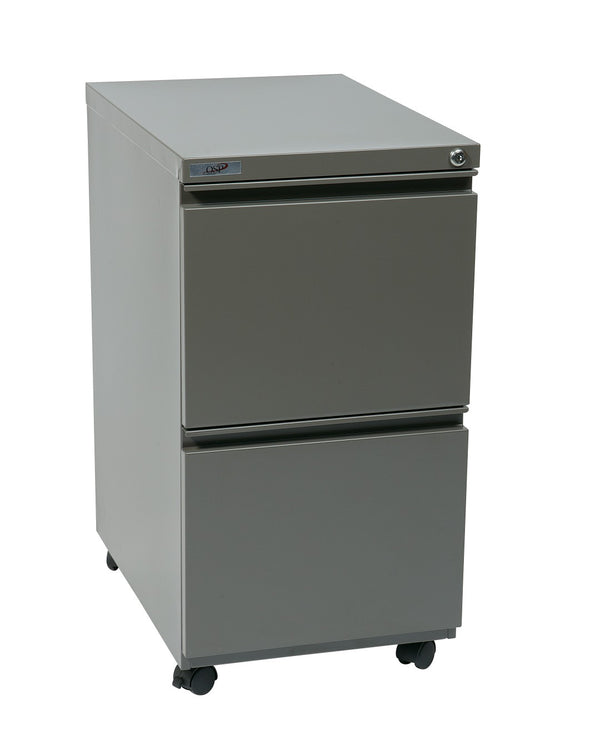 OSP Home Furnishings 22" Mobile Pedestal with Locking Drawers Full Extension Filing for Office Storage PTC22FF-M