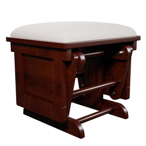 English Elm Glider Beige Microfiber Chair w Ottoman - Luxurious Smooth Gliding Motion, Side Pocket, Solid Wood Craftsmanship B011P373712