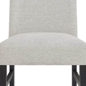 English Elm Contemporary Upholstered Dining Side Chair Set of 2 – Light Gray Fabric, Black Wood Frame, Modern Comfort B011P375940