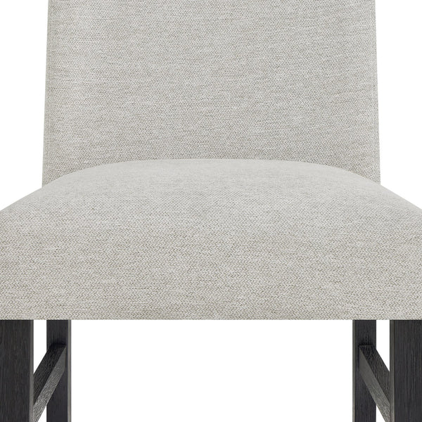 English Elm Contemporary Upholstered Dining Side Chair Set of 2 – Light Gray Fabric, Black Wood Frame, Modern Comfort B011P375940
