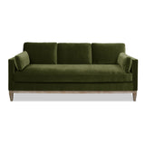 English Elm Knox 84" Modern Farmhouse Sofa, Olive Green Performance Velvet