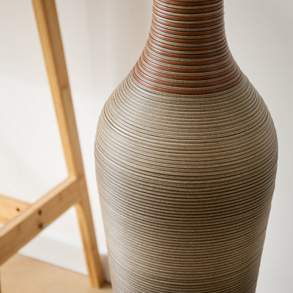 English Elm 39-Inch-Tall PVC Floor Vase Grey – 41" Elegant Modern Decorative Tall Freestanding Accent for Home W2796P193945