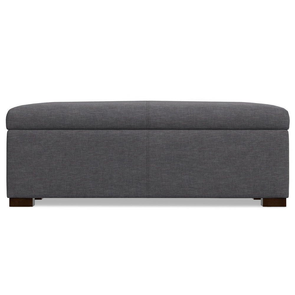 English Elm Gabbie Rectangular Storage Ottoman with Lift-Up Lid and Child-Safe Hinges, Linen-Look Upholstery Gray B136P252684