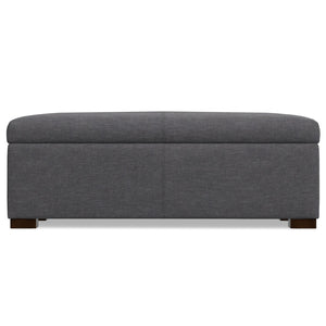 English Elm Gabbie Rectangular Storage Ottoman with Lift-Up Lid and Child-Safe Hinges, Linen-Look Upholstery Gray B136P252684