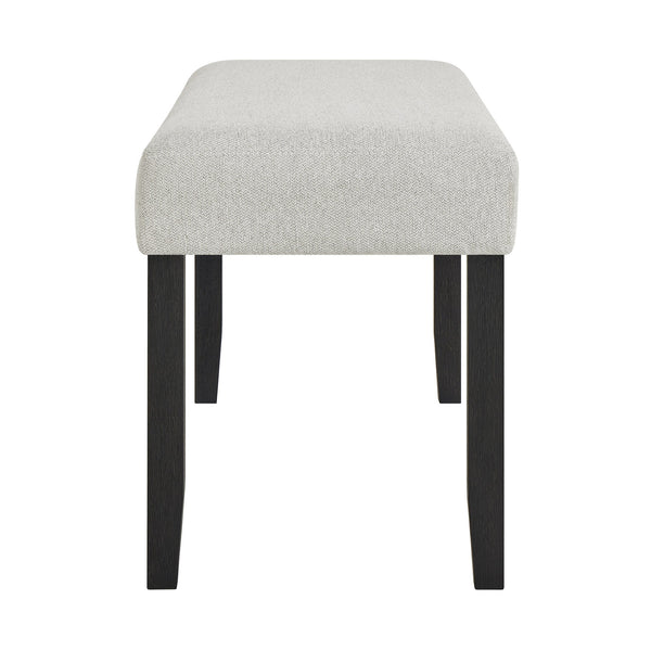 English Elm 6pc Dining Set with Rich Wood Finish, Dual Hidden Storage & Side Drawers, Upholstered Bench Comfortability Black,Light Gray,White 16.73 L x 42.52 W x 5.71 H B011S01940