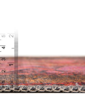 Unique Loom Mangata Mona Machine Made Floral Rug Pink, Beige/Black/Red/Yellow/Orange 7' 10" x 7' 10"