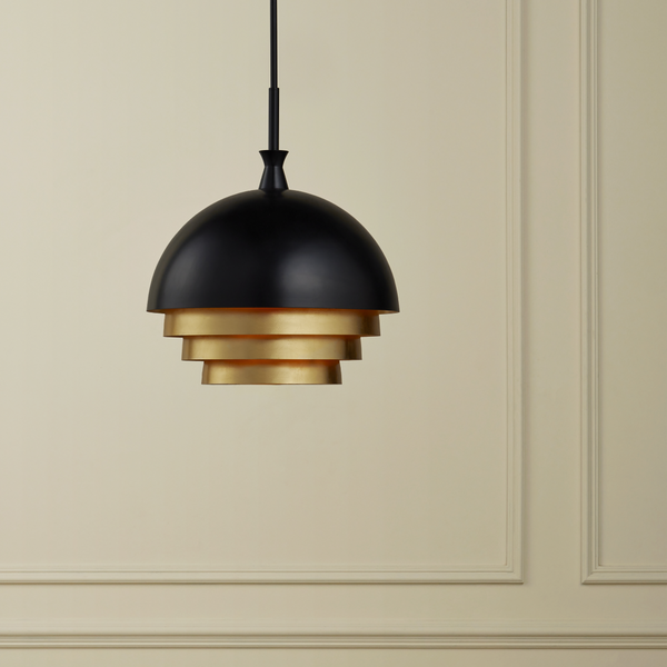 Salviati Black and Gold Pendant Light - Contemporary Mid-Century Design with Adjustable Height