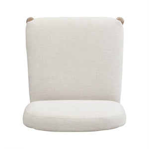 English Elm Christopher Knight Home® - Dining Mid Century Fabric Upholstered Armless Side Chairs Set of 2 with Rubberwood Frame and Tapered Legs, Comfortable Backrest, Easy Assembly Beige,Natural Ash N771P361492A