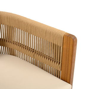 English Elm Christopher Knight Home® - Outdoor Dining Set with Acacia Wood Frames, 63" Slatted Table & 4 Chairs with Waterproof Washable Cushions Beige,Brown,Teak N779P269291N_N779P279983B-2