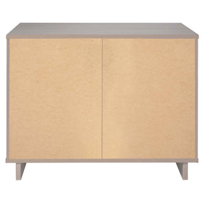English Elm Granville 38" Dresser In Light Gray - Chic 3-Drawer Storage With Glam Gold Handles & Ribbed Design B365S00079