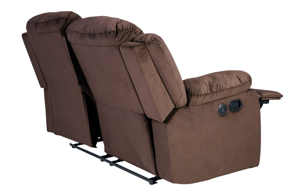 English Elm Manual Reclining Loveseat Velvet Tufted Pillow Arms Usb Port Living Room B011P468568