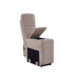 English Elm Liyasi Dual OKIN Motor Power Recliner Sofa with Infinite Lock, Fabric Cover, Cup Holders, 300lb Capacity W820P216826