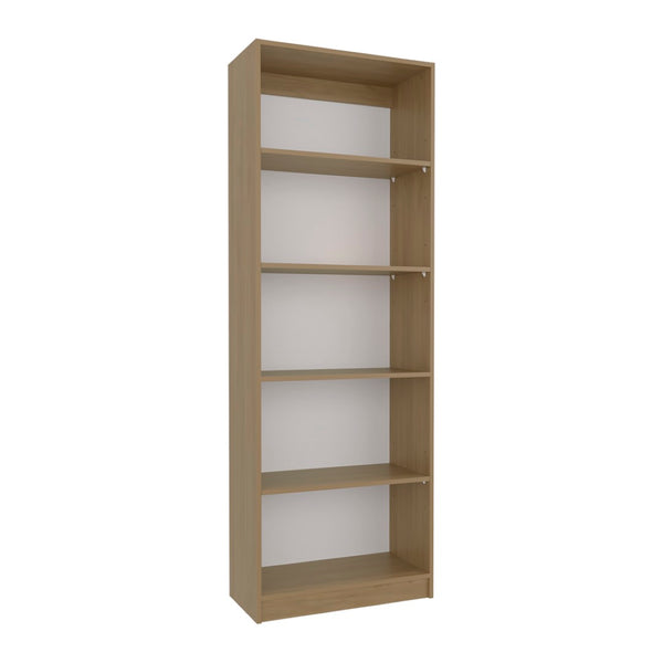 English Elm Verdi Bookcase Xs - Stylish 4-Shelf Storage Solution In Macadamia/White For Small Spaces B092P315585-GIGA