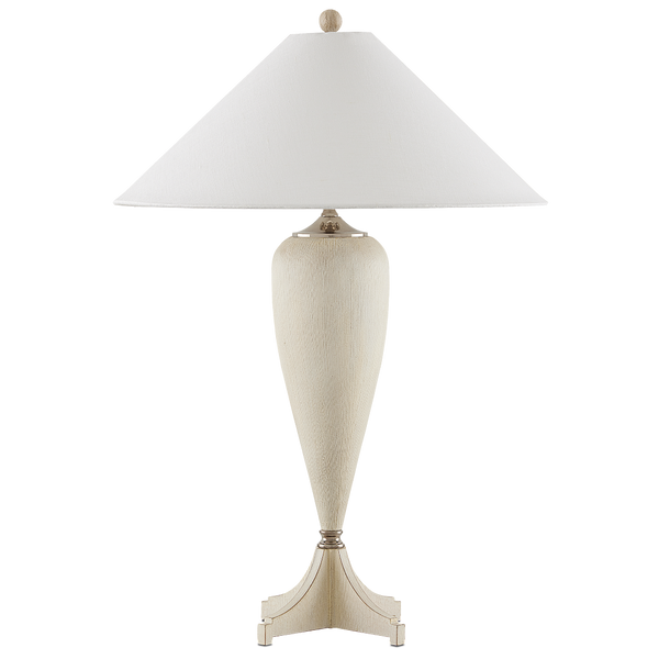 Hastings Table Lamp - Elegant Teardrop Design with Whitewashed Finish and Steel Accents for Glamour