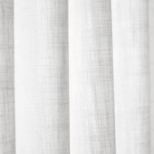 English Elm 2-piece Pinch Pleat Poly Linen Curtain Panels Tailored Formal Drape for Any Room White B035P482980