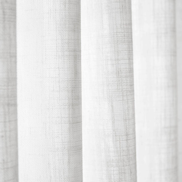 English Elm 2-piece Pinch Pleat Poly Linen Curtain Panels Tailored Formal Drape for Any Room White B035P482980