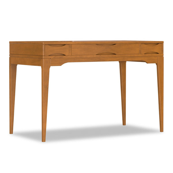 English Elm Harper Rubberwood Writing Desk with Keyboard Tray Mid-century Modern Home Office Storage Brown B136P420747