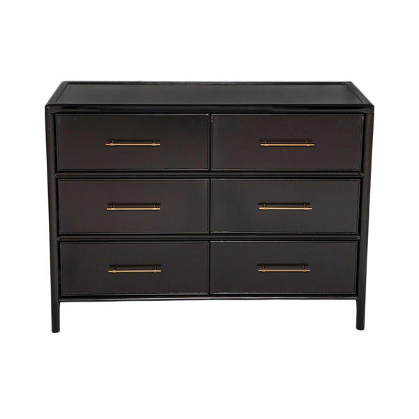 English Elm Christopher Knight Home® - Storage Acacia Wood 6-Drawer Cabinet for Living Room Entryway – Solid/Mfg Wood, Spacious 48" L x 37"H Dark Brown N780P294410P