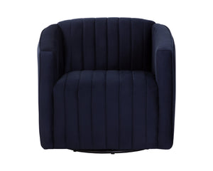 Sunpan Garrison Swivel Lounge Chair - Modern Elegance with Timeless Style and Comfortable Design Features Abbington Navy