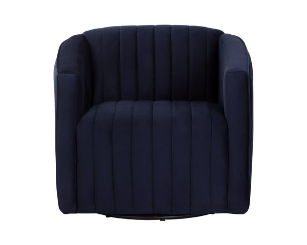 Sunpan Garrison Swivel Lounge Chair - Modern Elegance with Timeless Style and Comfortable Design Features Abbington Navy