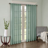 Madison Park Harper Modern/Contemporary Solid Crushed Curtain Panel Pair MP40-4489 Aqua