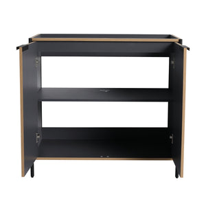 English Elm 36" Freestanding Bathroom Vanity Modern 36 Inch Plywood Cabinet with Soft-Closing Hinges & Shelf W999P251007