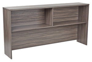 OSP Home Furnishings Lodi Overhead Cabinet with Wood Doors Open Cubbies and Cord Management for Office LODURB-44