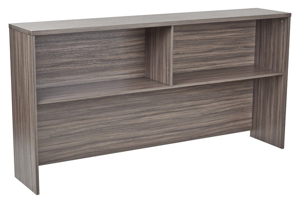 OSP Home Furnishings Lodi Overhead Cabinet with Wood Doors Open Cubbies and Cord Management for Office LODURB-44