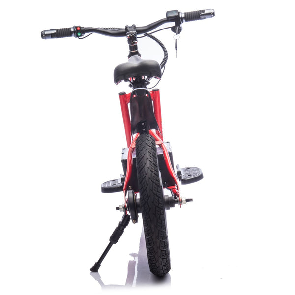 English Elm 24v Kids Electric Dirt Bike 300w Motor 16in Pneumatic Tires Adjustable Seat Ages 5 to 12 Red W1578P335446