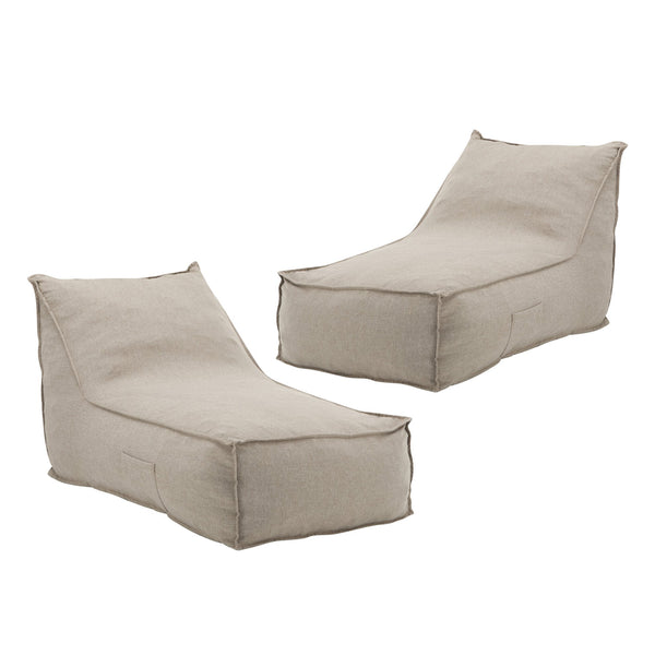 English Elm Christopher Knight Home® - Perry Outdoor Bean Bag Lounge Chair Set Of 2 – Stylish, Durable, And Ergonomically Supportive For Relaxation N775P265564B-S2