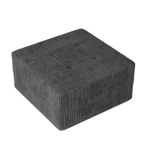 English Elm Ottoman Modular Sectional Sofa Terrycloth Upholstered Sleeper for Modern Living Spaces Grey W487P230476