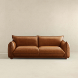 English Elm Ashcroft Furniture - Emma Mid Century Modern Luxury Cognac Leather Sofa