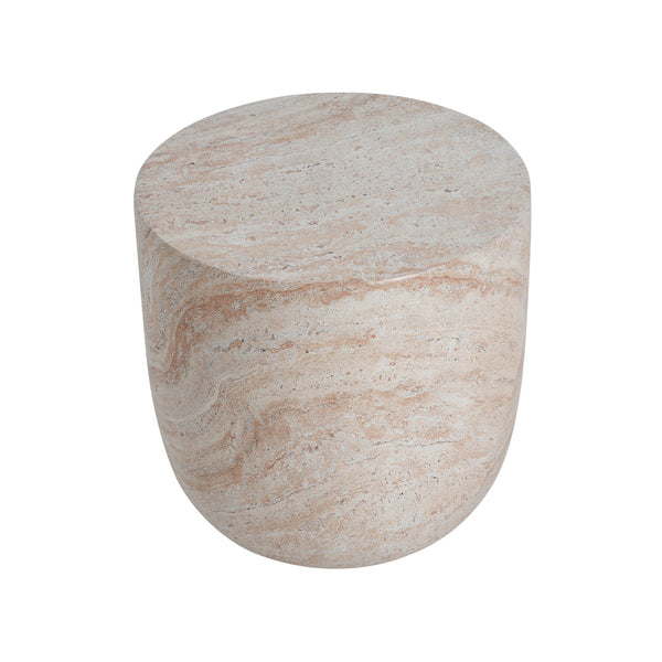 English Elm Christopher Knight Home® - Outdoor/Indoor Lightweight Concrete Side Table – Elegant Travertine Finish For Versatile Use & Style N773P253804Z