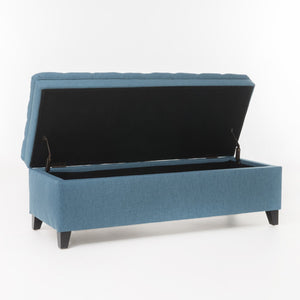 English Elm Christopher Knight Home® - Juliana Versatile Blue Storage Ottoman: Stylish Seating, Hidden Storage & Timeless Design For Any Room 57741.00BLU