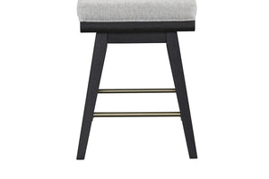 English Elm Latte Swivel Counterstool Set Wood Frame Auto-return Seat for Kitchen Islands Black B2699P469524