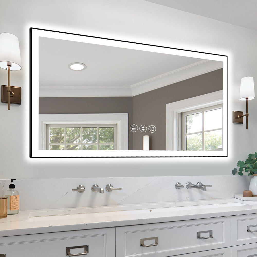 English Elm 60X30 Inch Frameless Led Bathroom Mirror - Smart Anti-Fog, Adjustable Lighting & Stylish Design T3757P346998