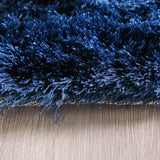 Feizy Rugs Indochine Plush Hand-tufted Polyester Shag Rug - Luxurious High Pile For Contemporary Spaces Blue,Black Polyester 4944550fdbl000n80