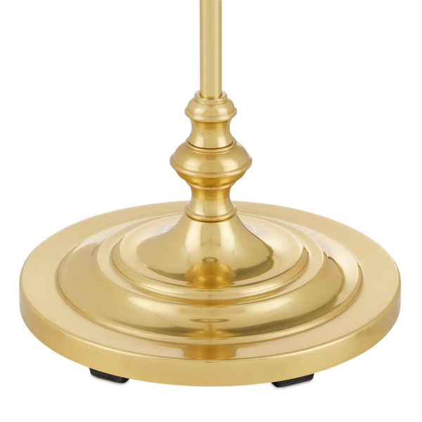 Deauville Floor Lamp - Handmade Seagrass & Brass Light Fixture with French Flair for Elegant Spaces