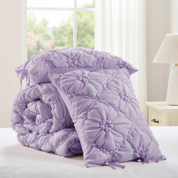 English Elm 3PCS King Comforter Set with Plush Microfiber Fill, Oversized 102"x88" Comforter and Shams Purple 16.93 L x 12.99 W x 7.87 H B035P366527