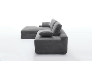 English Elm 99*69" Modular L-Shaped Sectional Sofa Set - Modern Minimalist Design, No Assembly, Versatile Comfort! W1829S00058